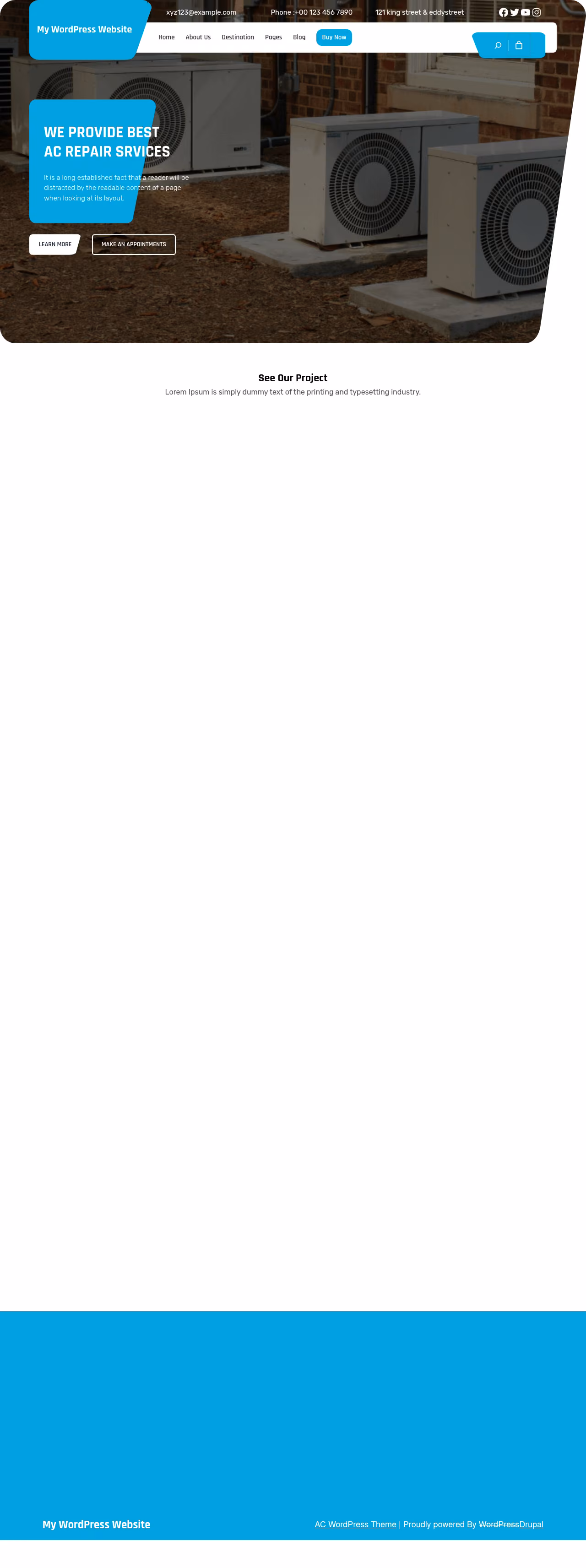 AC Maintenance home page, Drupal conversion by WordPal