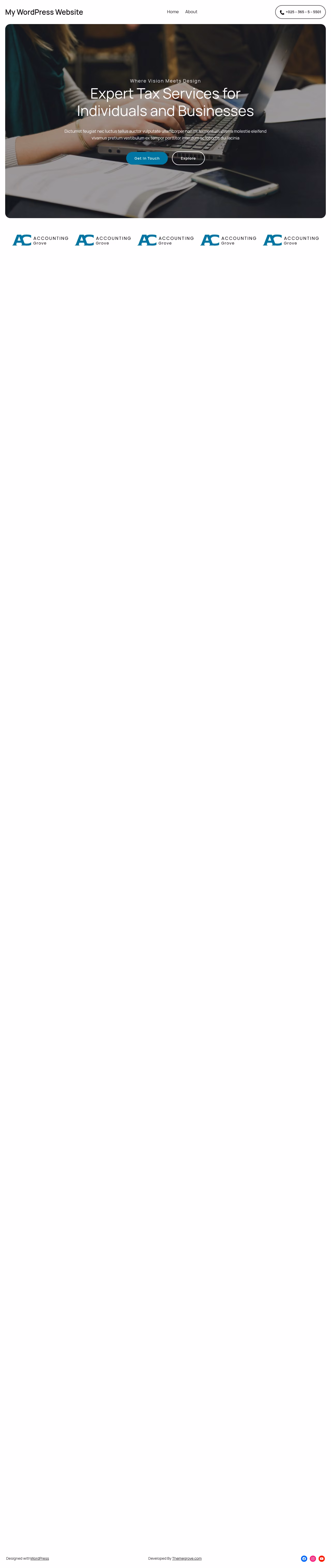 Accounting Grove home page, WordPress original