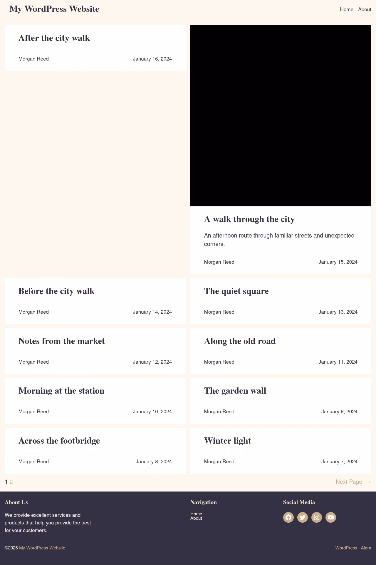 Alara home page, Drupal conversion by WordPal