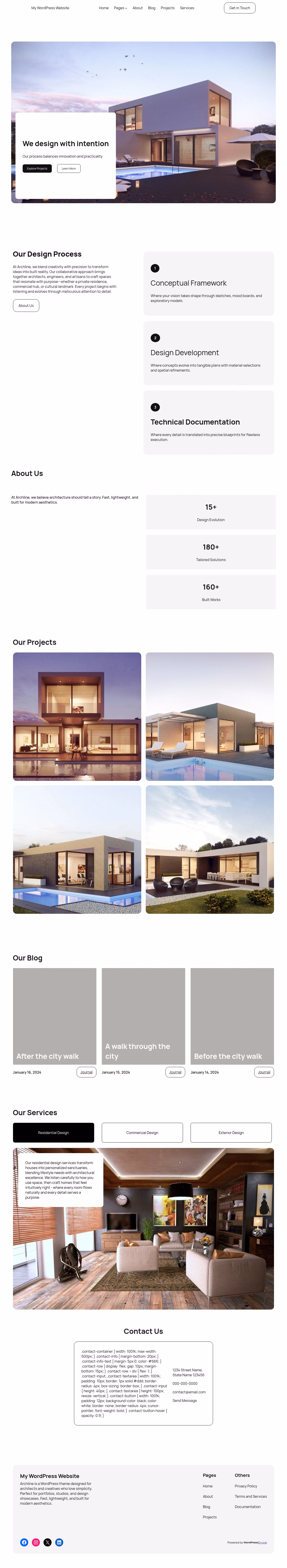 Archline home page, Drupal conversion by WordPal