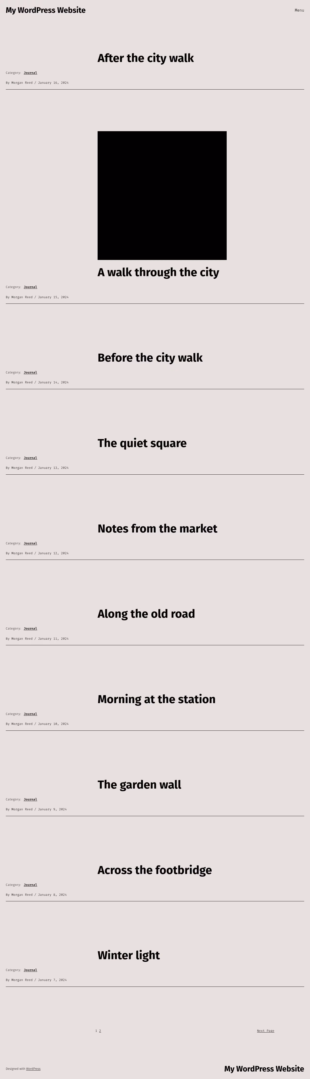 Artly home page, WordPress original