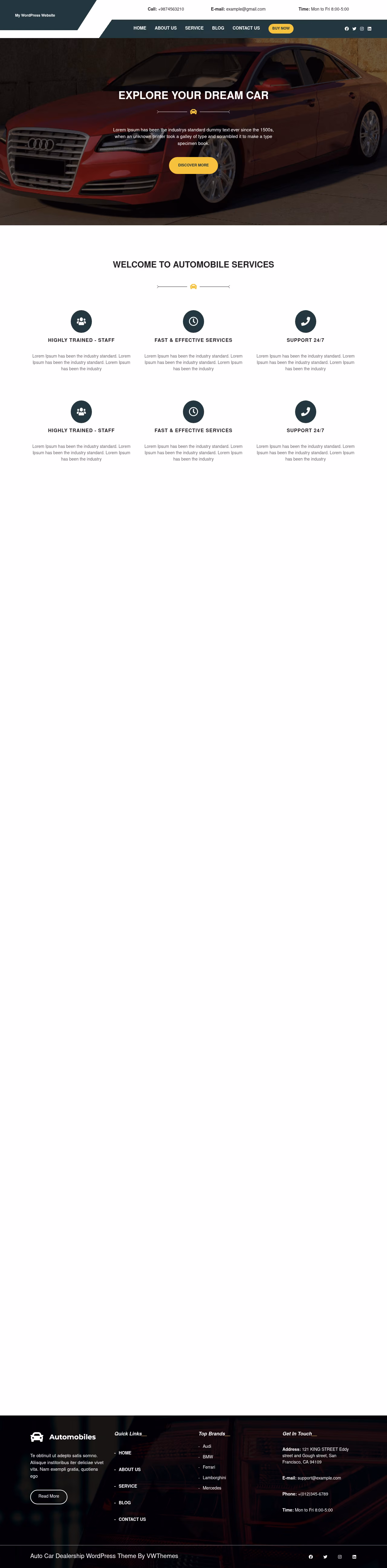 Auto Car Dealership home page, Drupal conversion by WordPal