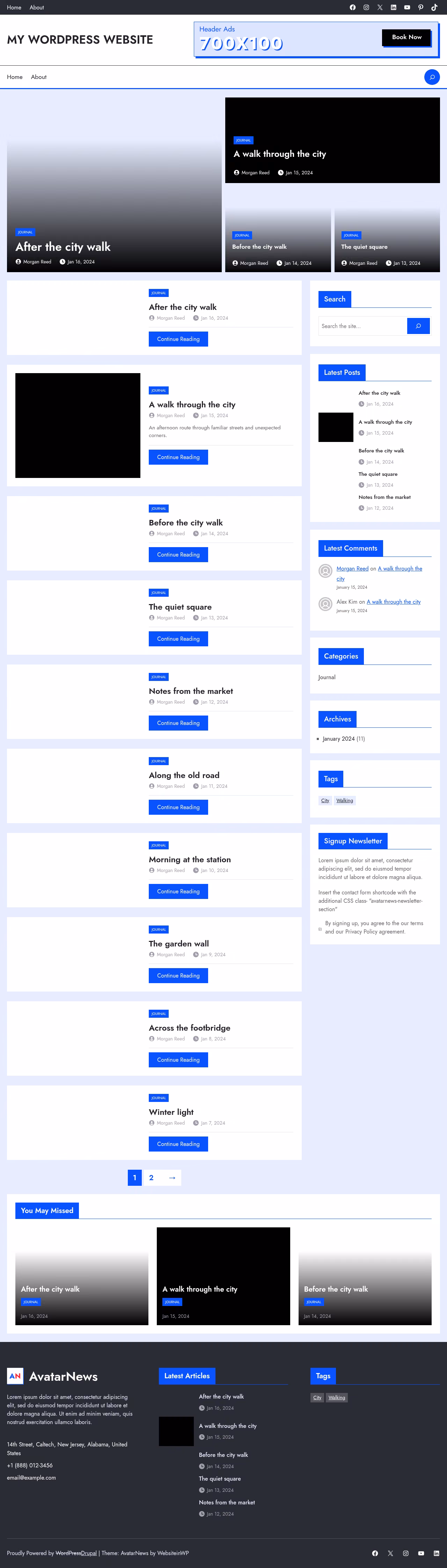 AvatarNews home page, Drupal conversion by WordPal