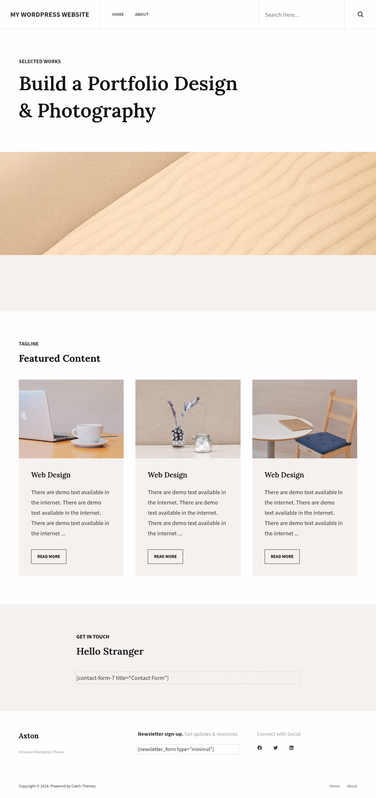 Axton home page, Drupal conversion by WordPal
