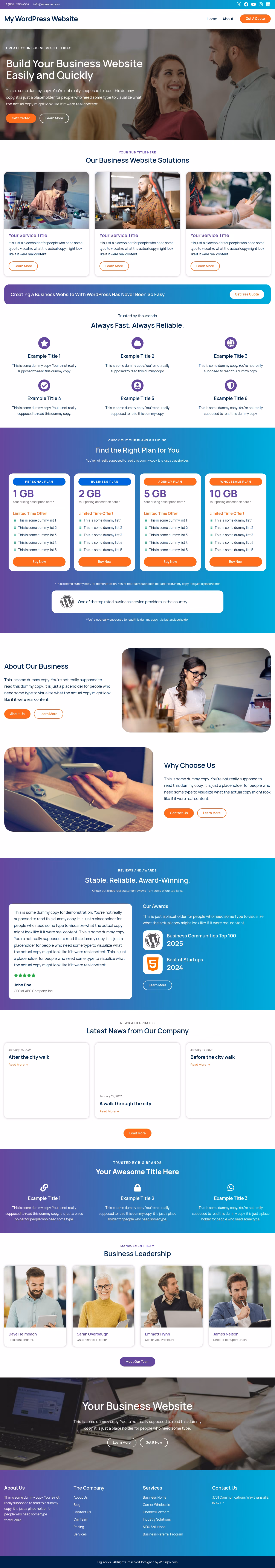 BigBlocks home page, Drupal conversion by WordPal