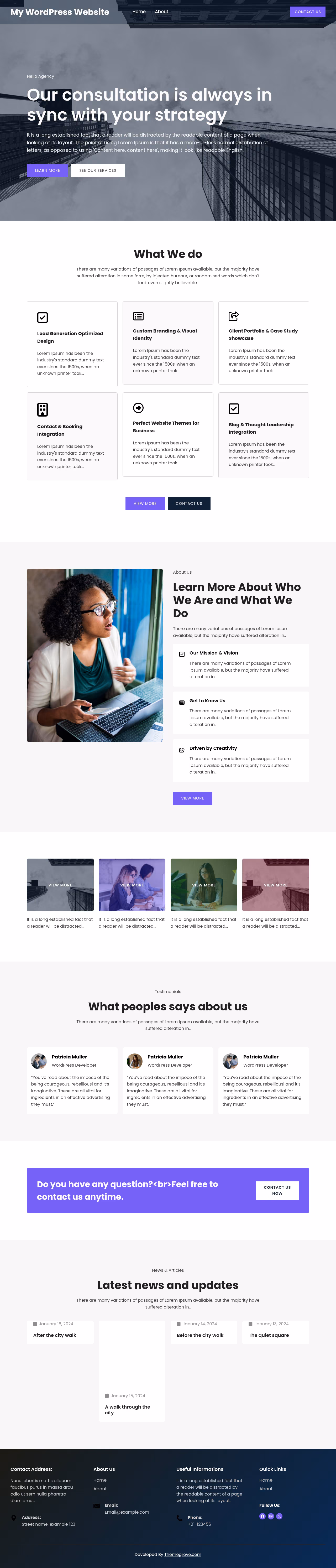 Biz Agency home page, Drupal conversion by WordPal