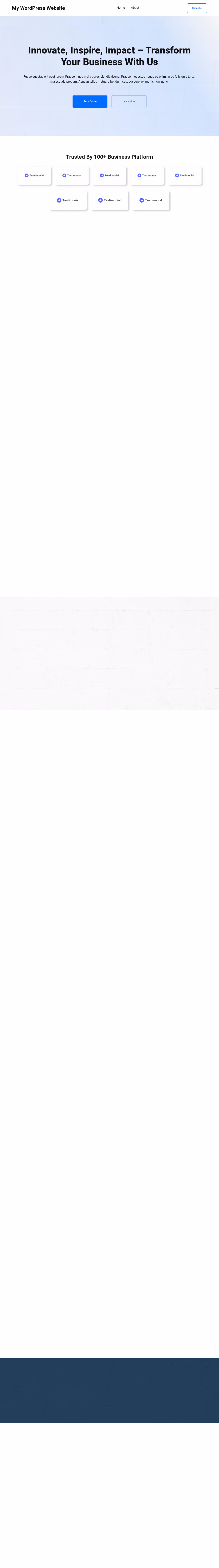 BizBlock home page, Drupal conversion by WordPal