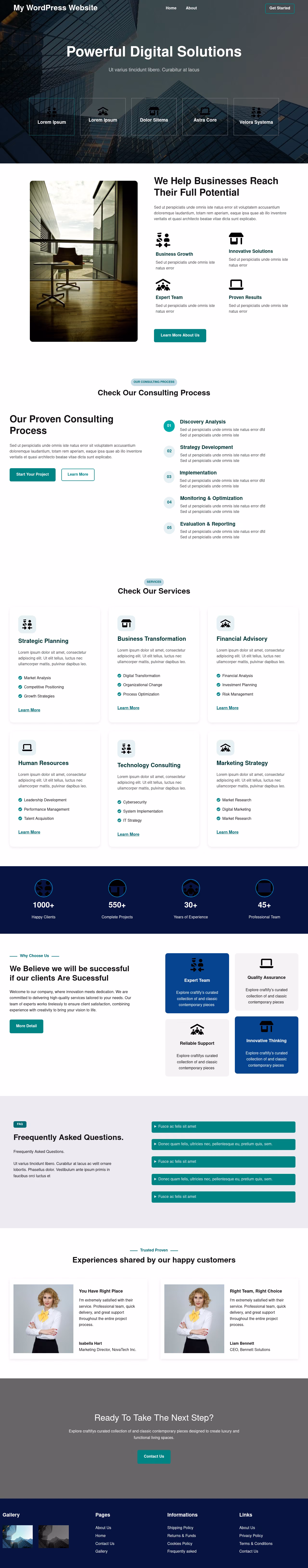 Bizora home page, Drupal conversion by WordPal
