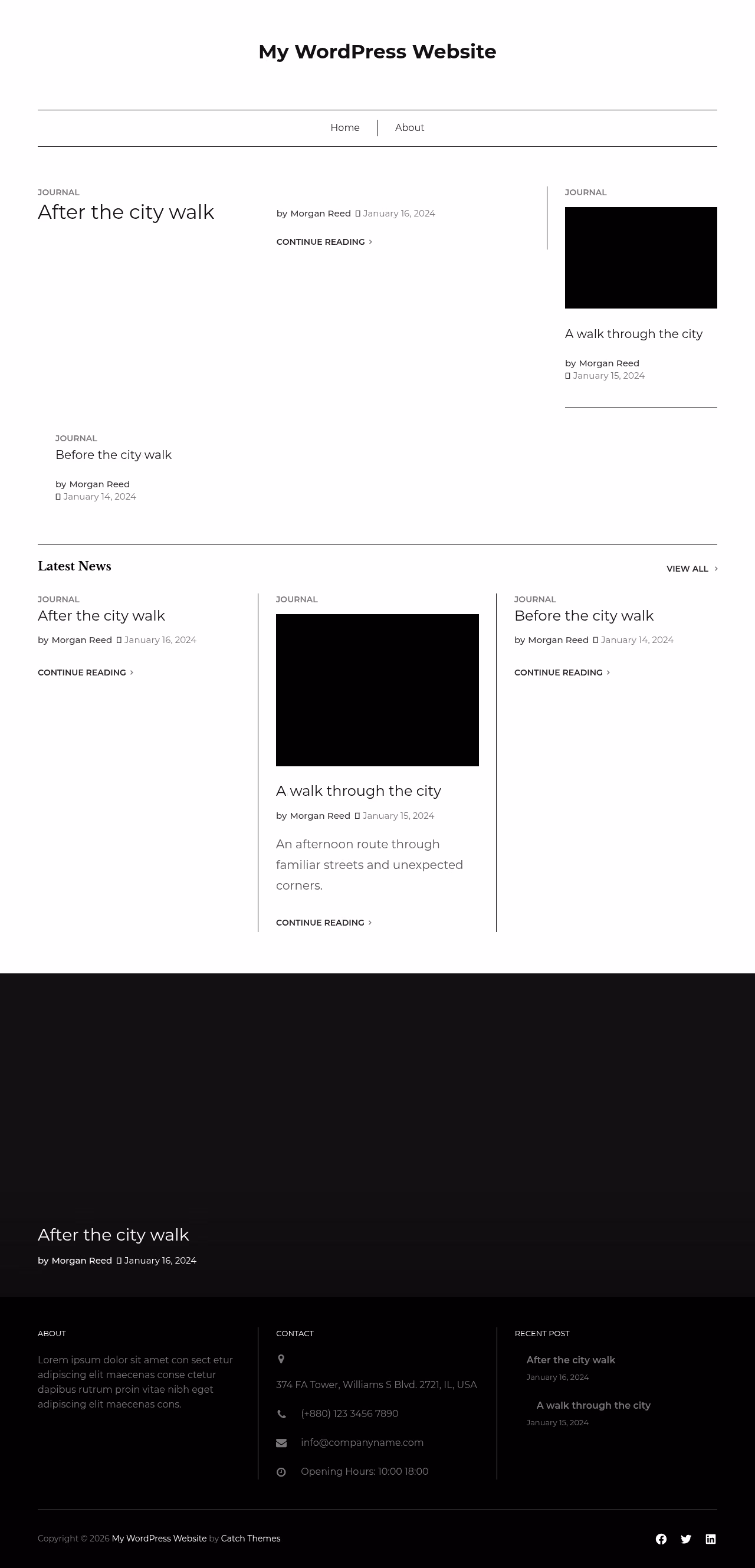 BlockMag home page, WordPress original
