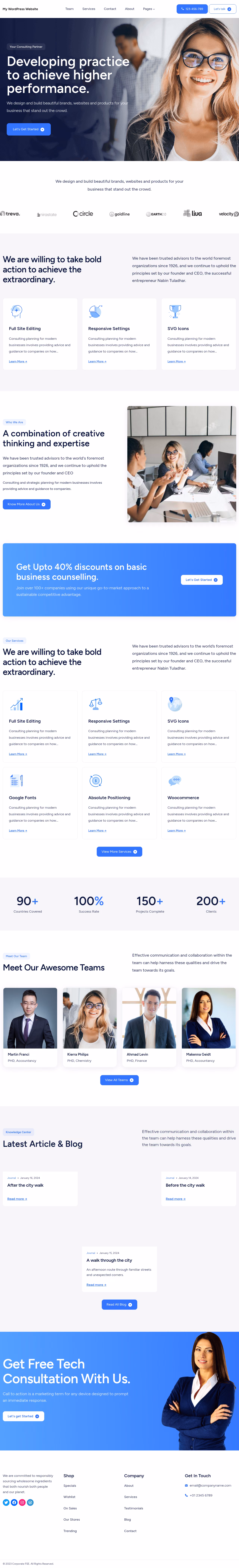 Blockscape home page, WordPress original