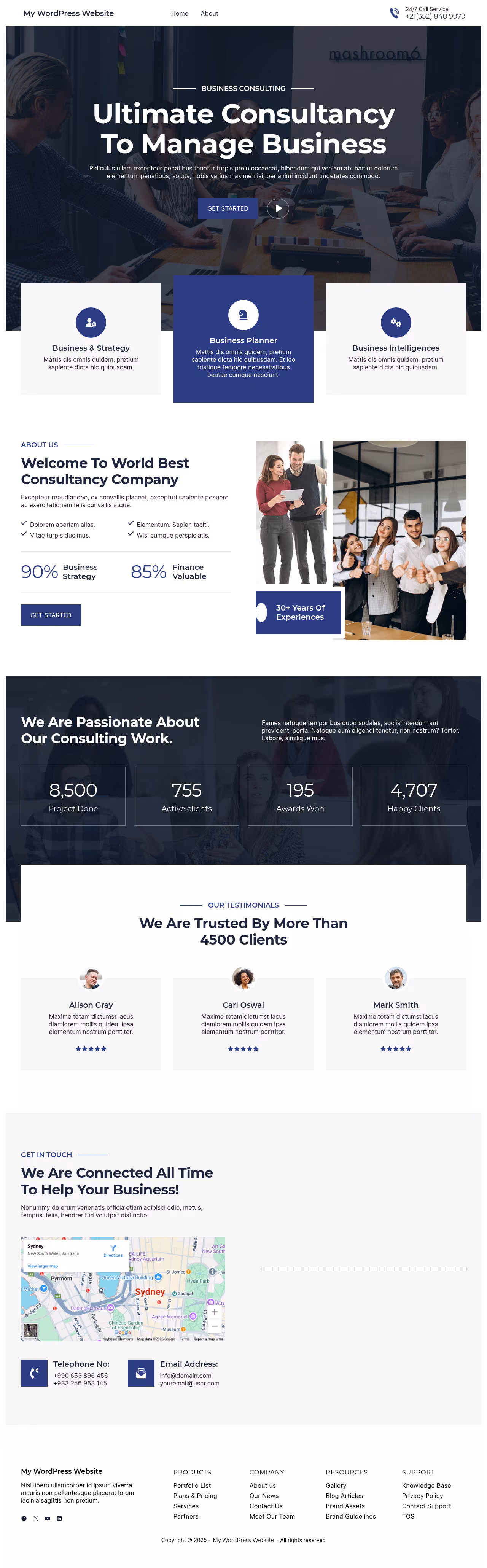 Blockskit Business Consulting home page, Drupal conversion by WordPal
