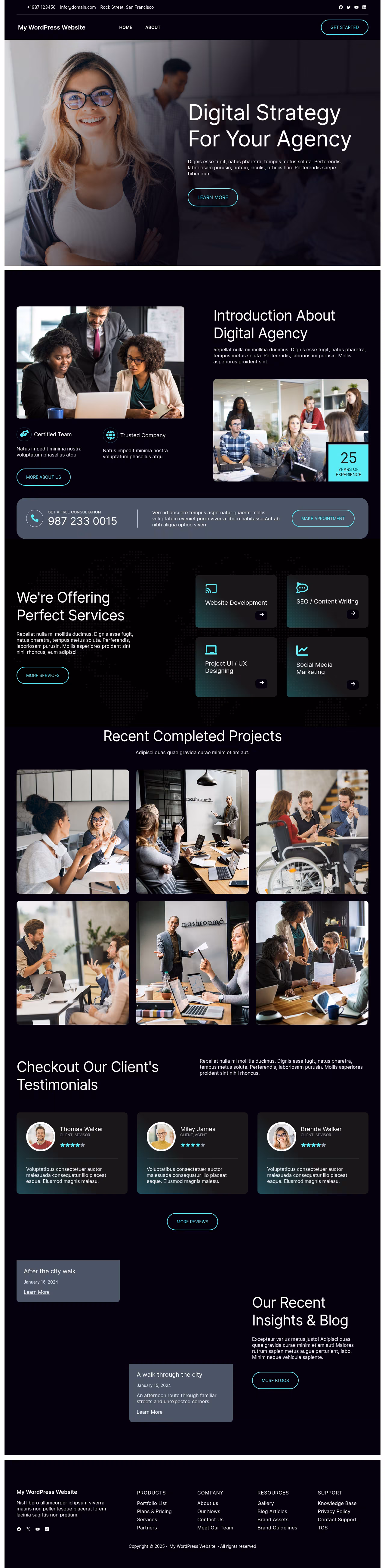 Blockskit Digital Agency Firm home page, Drupal conversion by WordPal