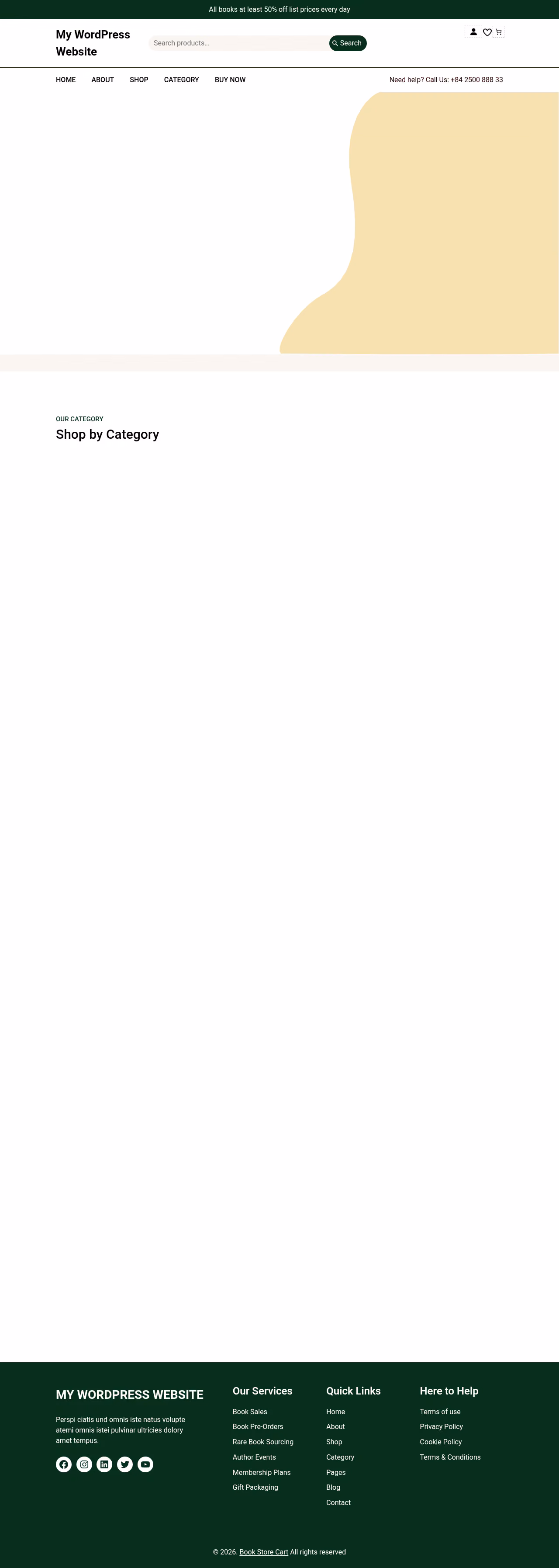 Book Store Cart home page, Drupal conversion by WordPal