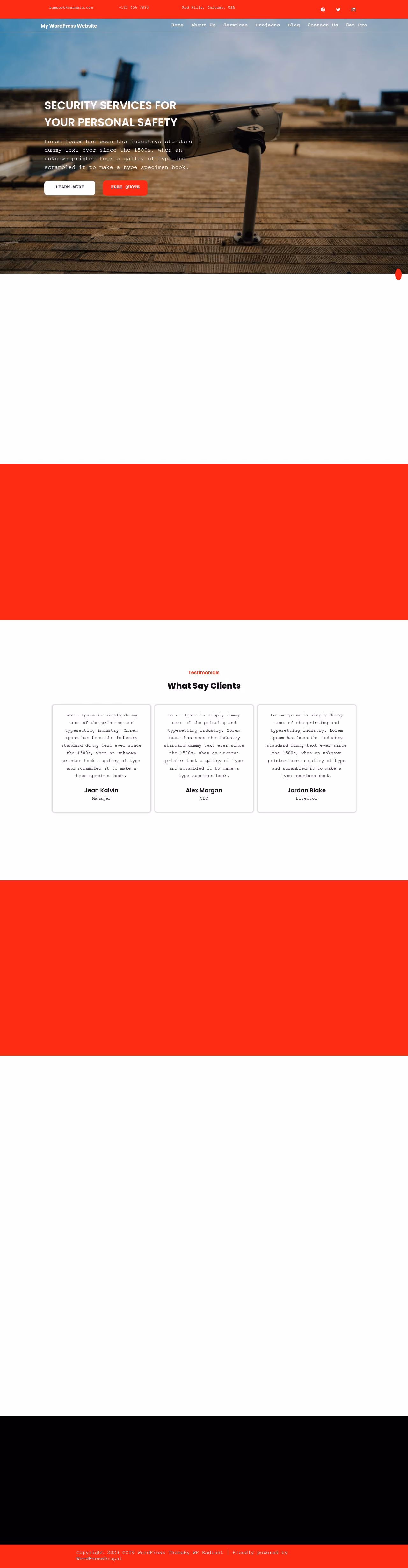 CCTV Security System home page, Drupal conversion by WordPal