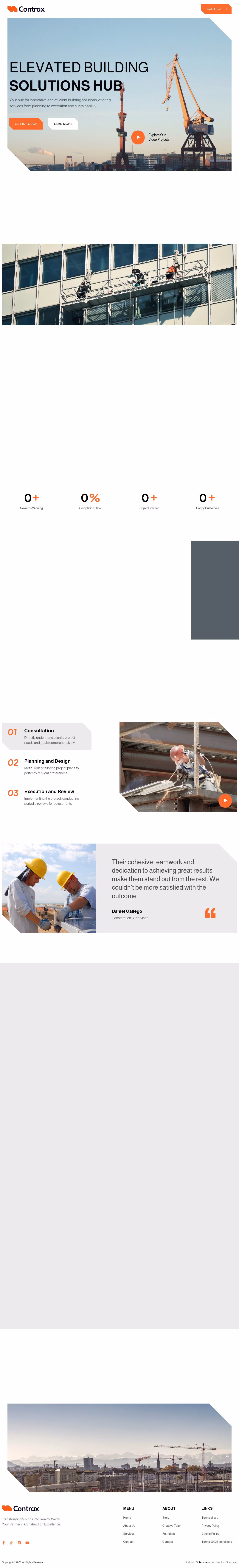 Contrax Lite home page, WordPress original