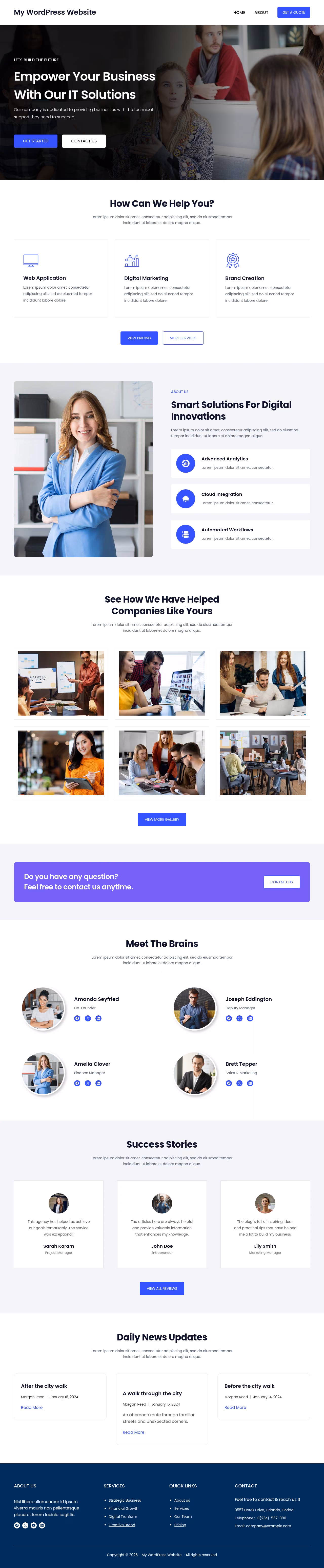 Creativ Agency FSE home page, Drupal conversion by WordPal