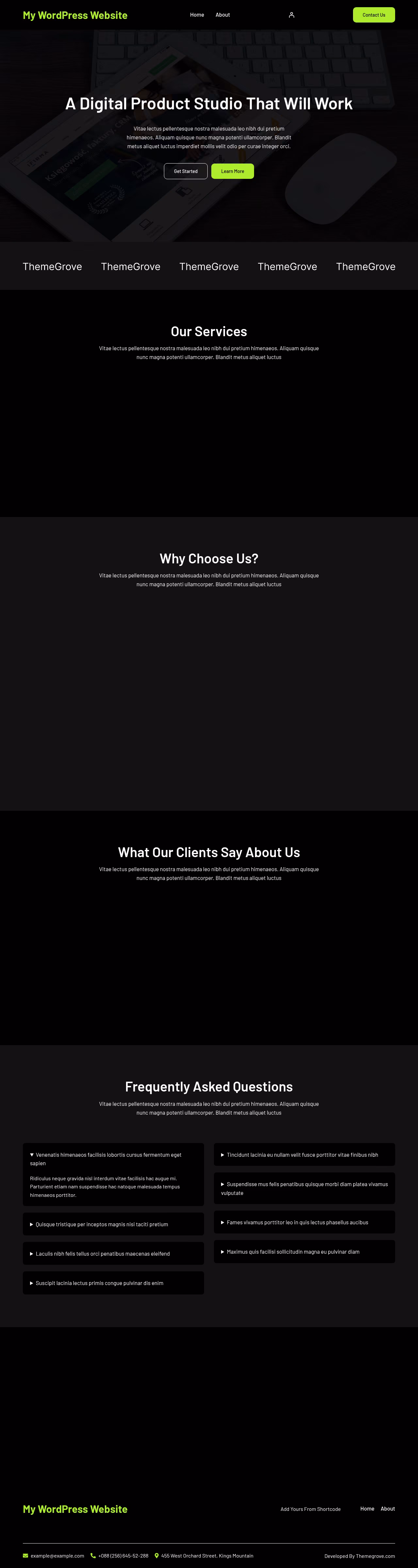 CreativeGrove home page, WordPress original