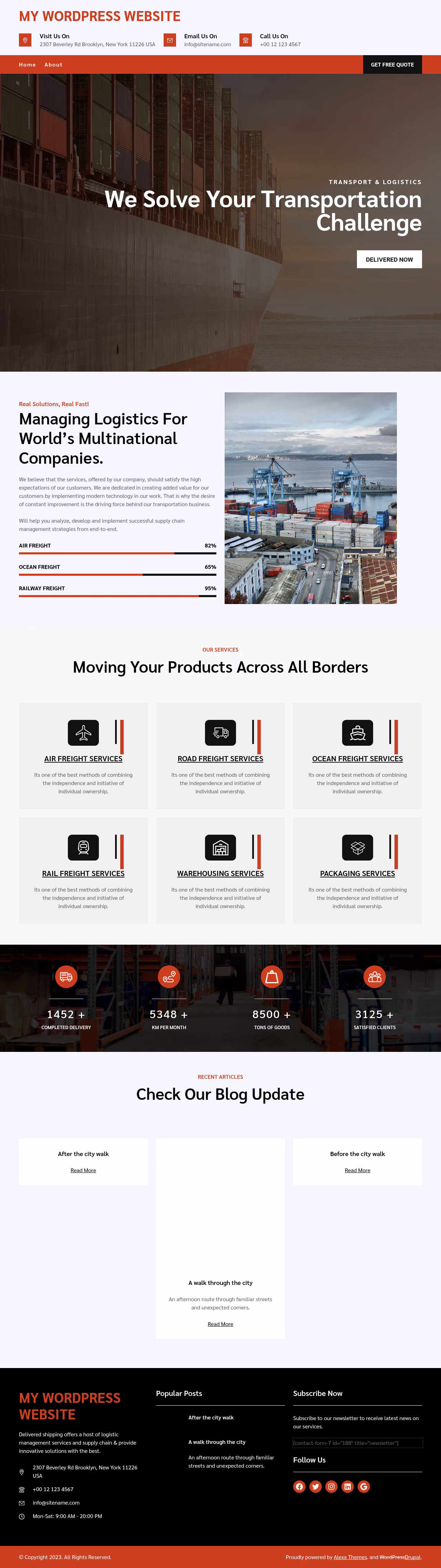 Delivered home page, Drupal conversion by WordPal