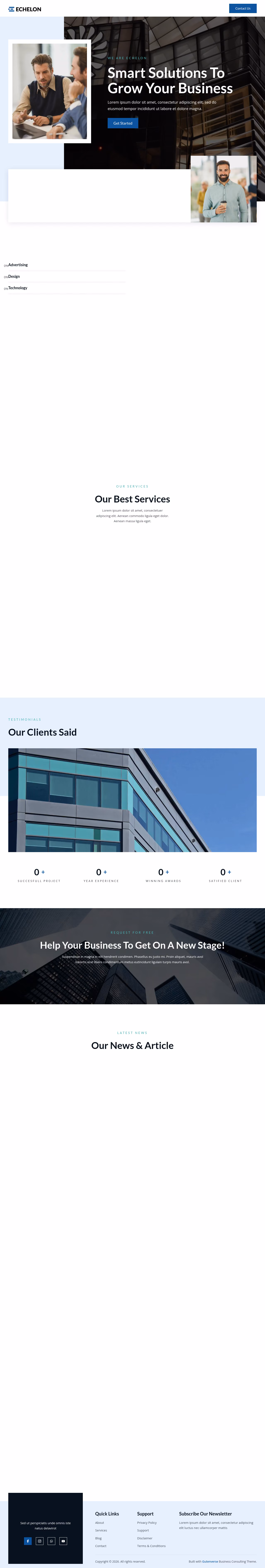 Echelon FSE home page, WordPress original