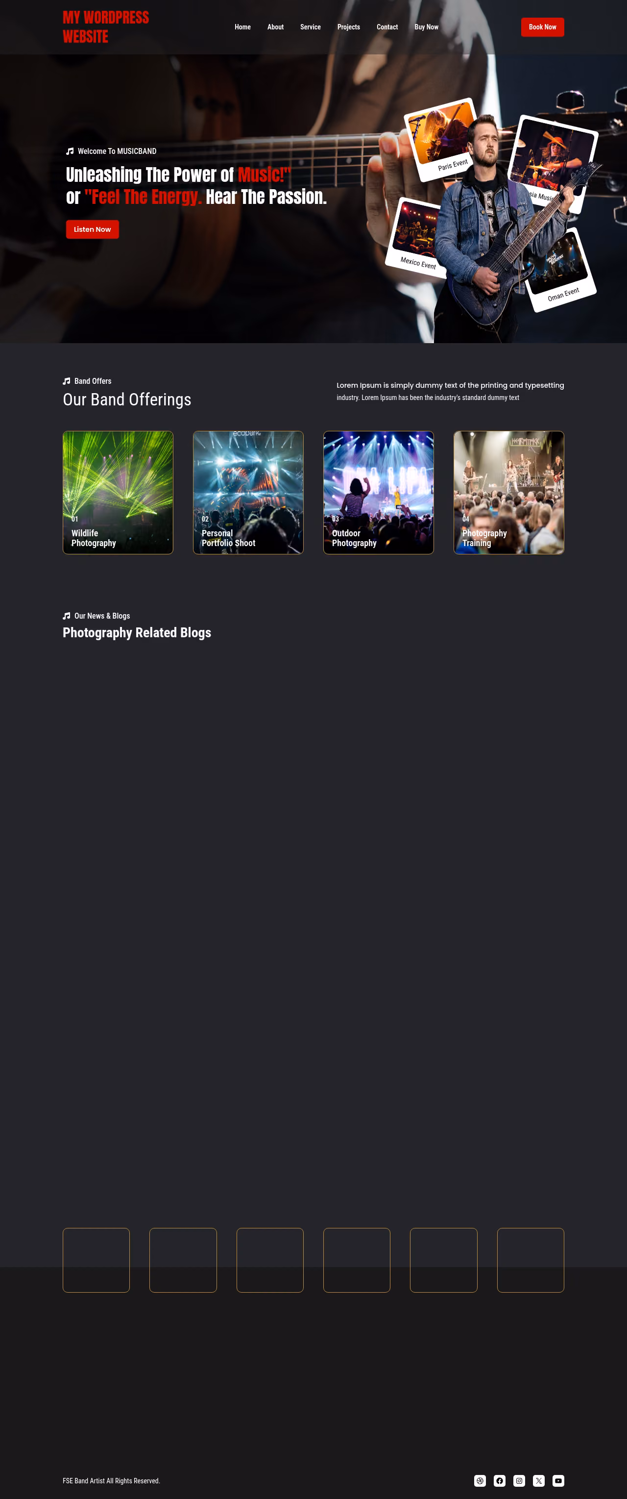 FSE Band Artist home page, WordPress original