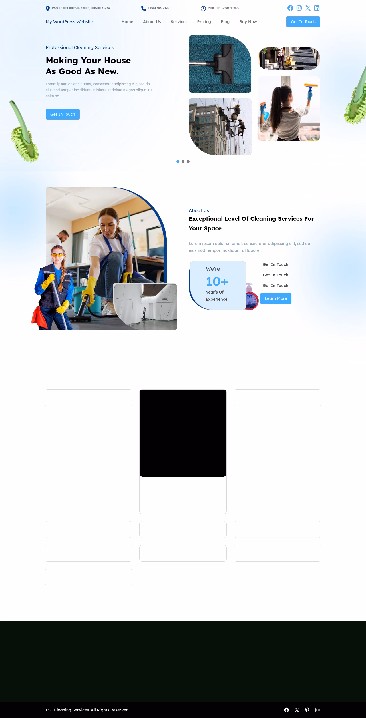 FSE Cleaning Services home page, Drupal conversion by WordPal