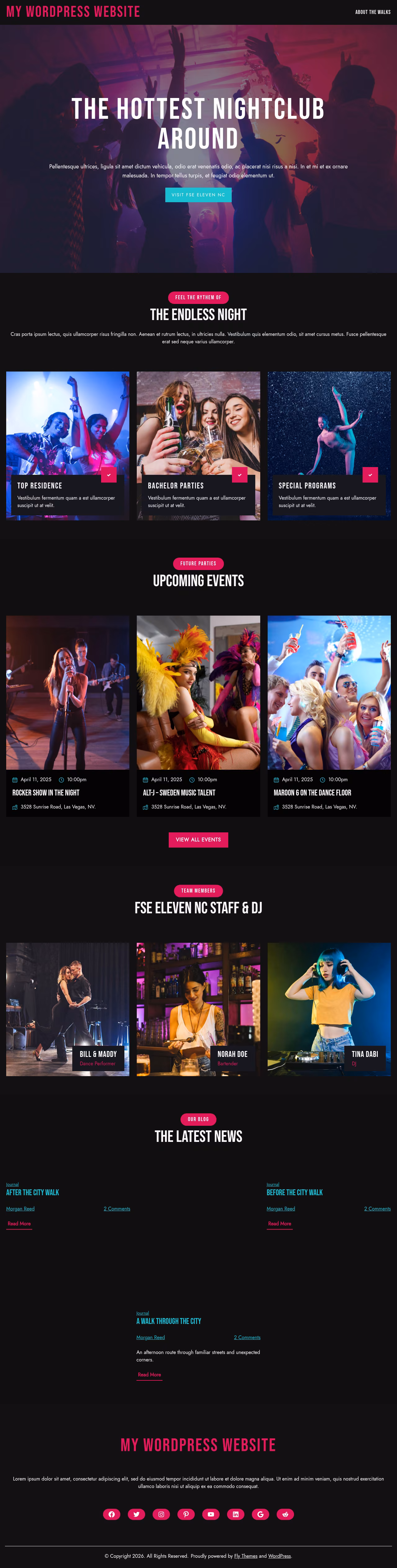 FSE Eleven home page, WordPress original