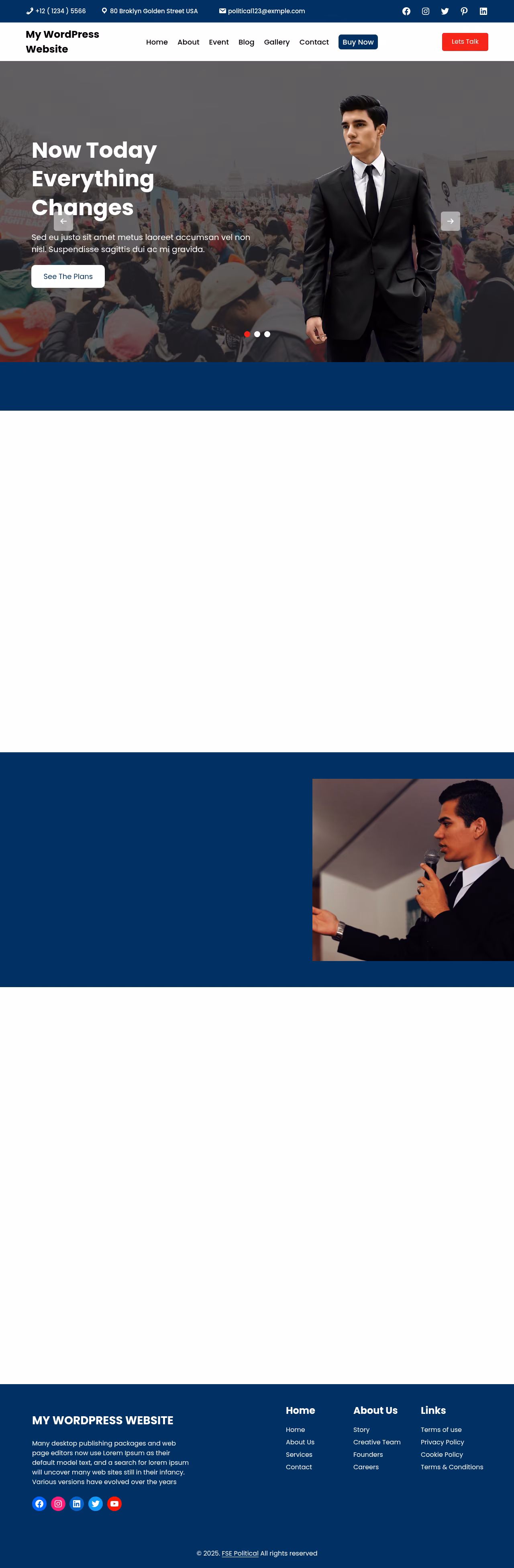 FSE Political home page, WordPress original