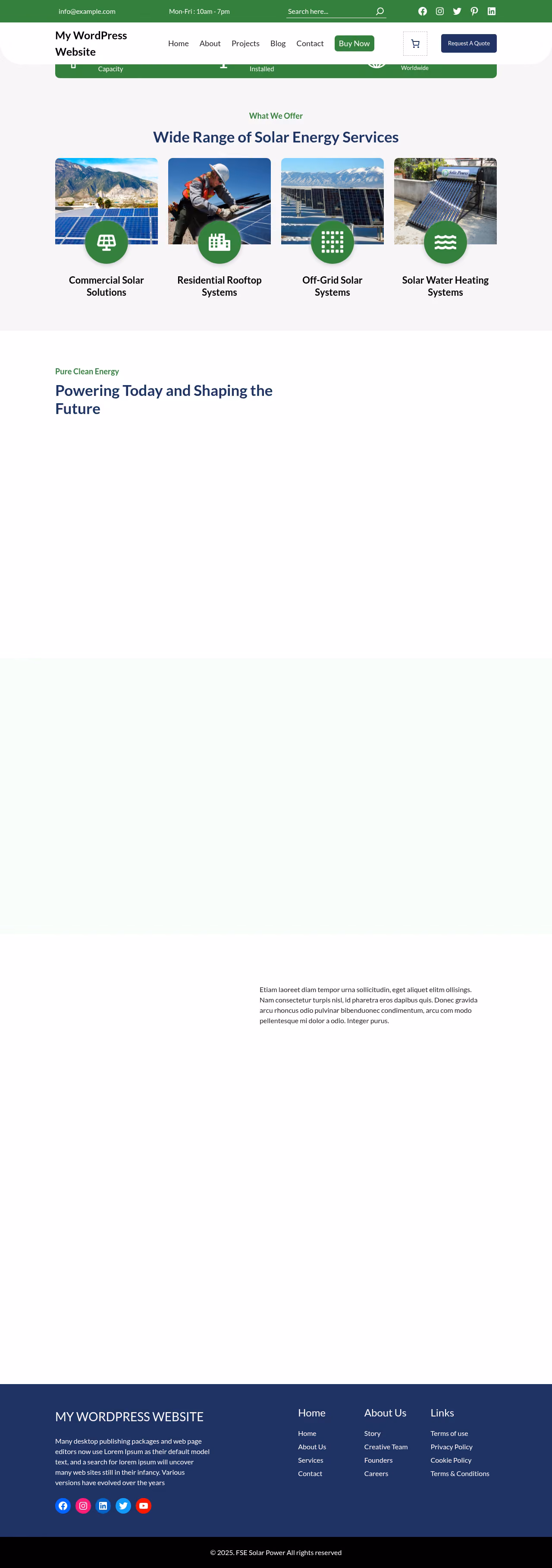 FSE Solar Power home page, Drupal conversion by WordPal