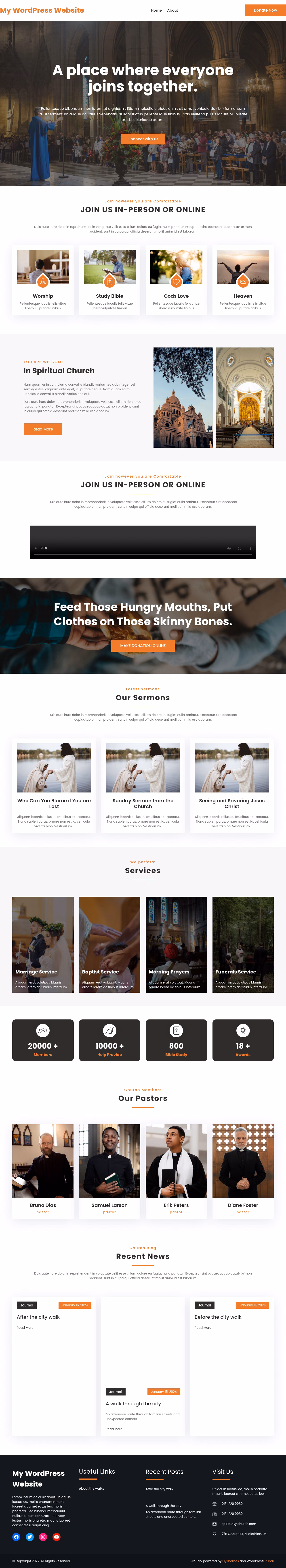 FSE Spiritual home page, Drupal conversion by WordPal