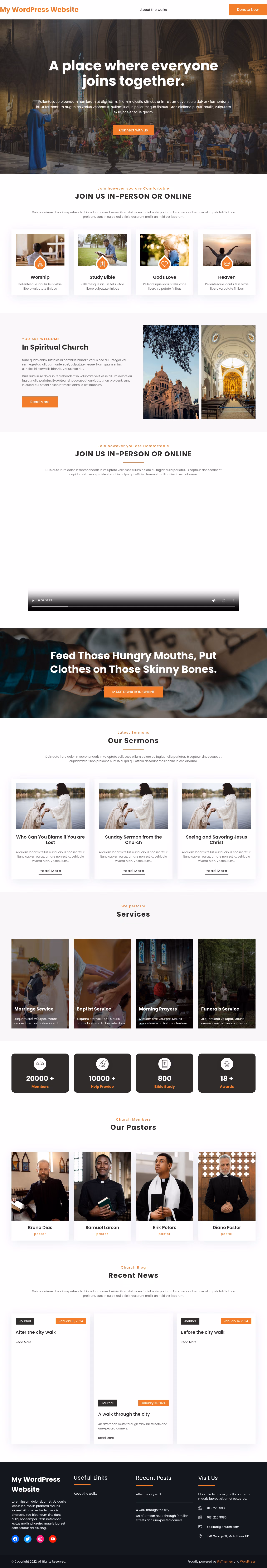 FSE Spiritual home page, WordPress original