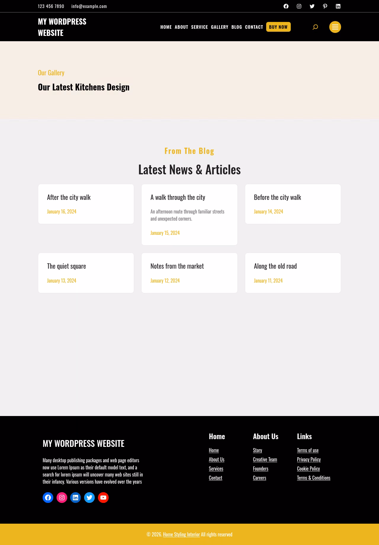 Home Styling Interior home page, Drupal conversion by WordPal
