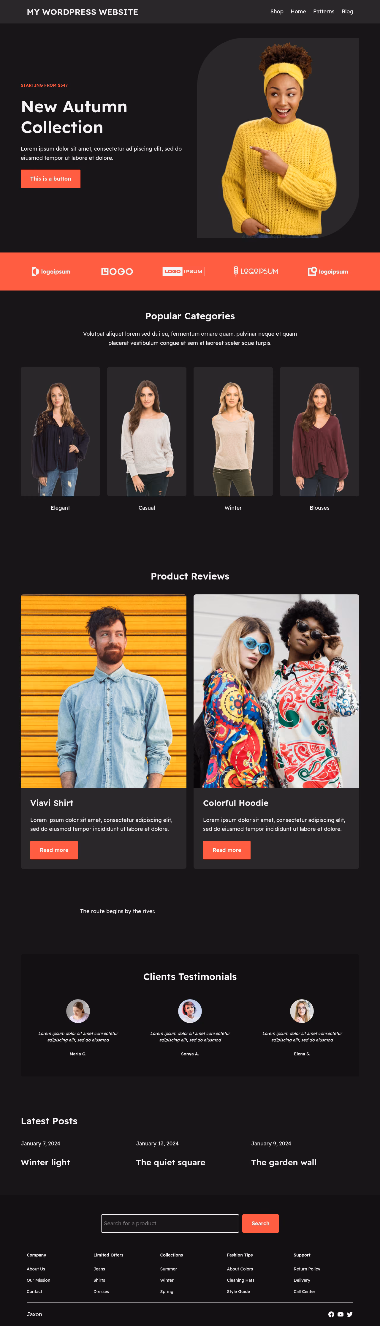 Jaxon home page, Drupal conversion by WordPal