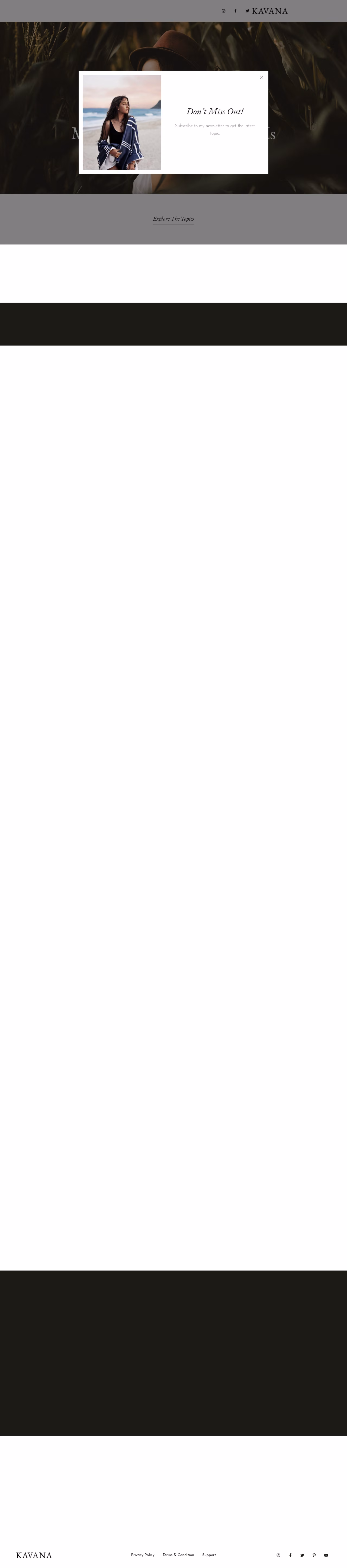 Kavana home page, WordPress original