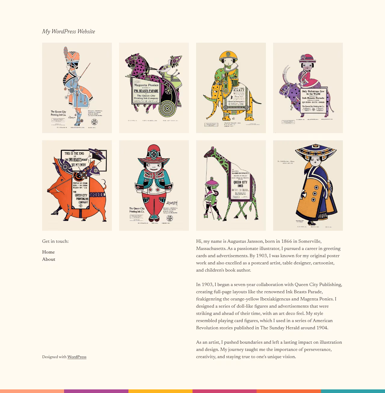 Kigen home page, WordPress original