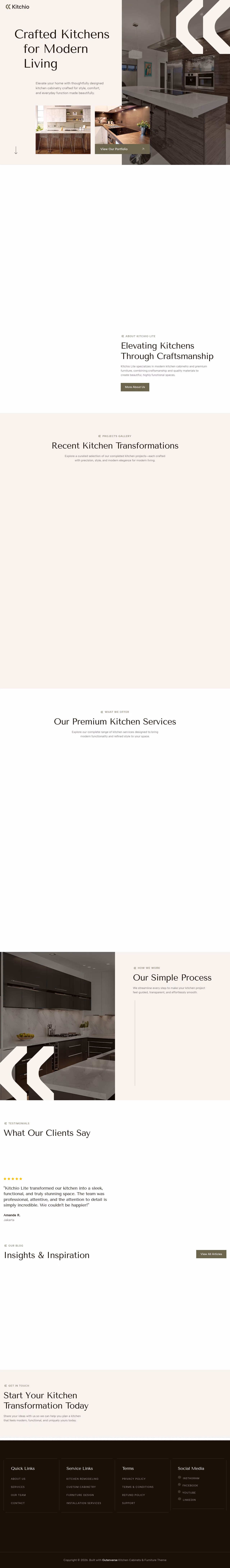 Kitchio Lite home page, Drupal conversion by WordPal