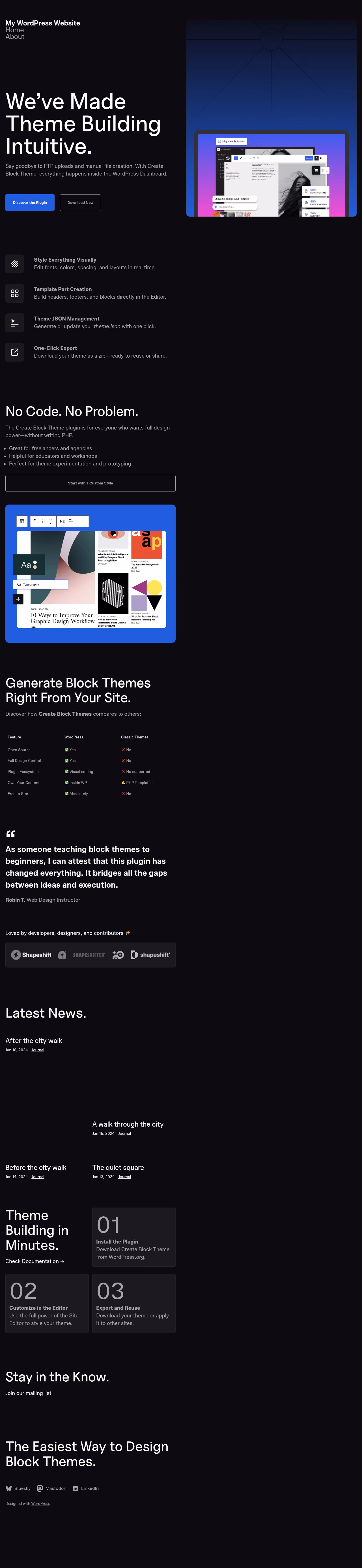 Launchit home page, WordPress original