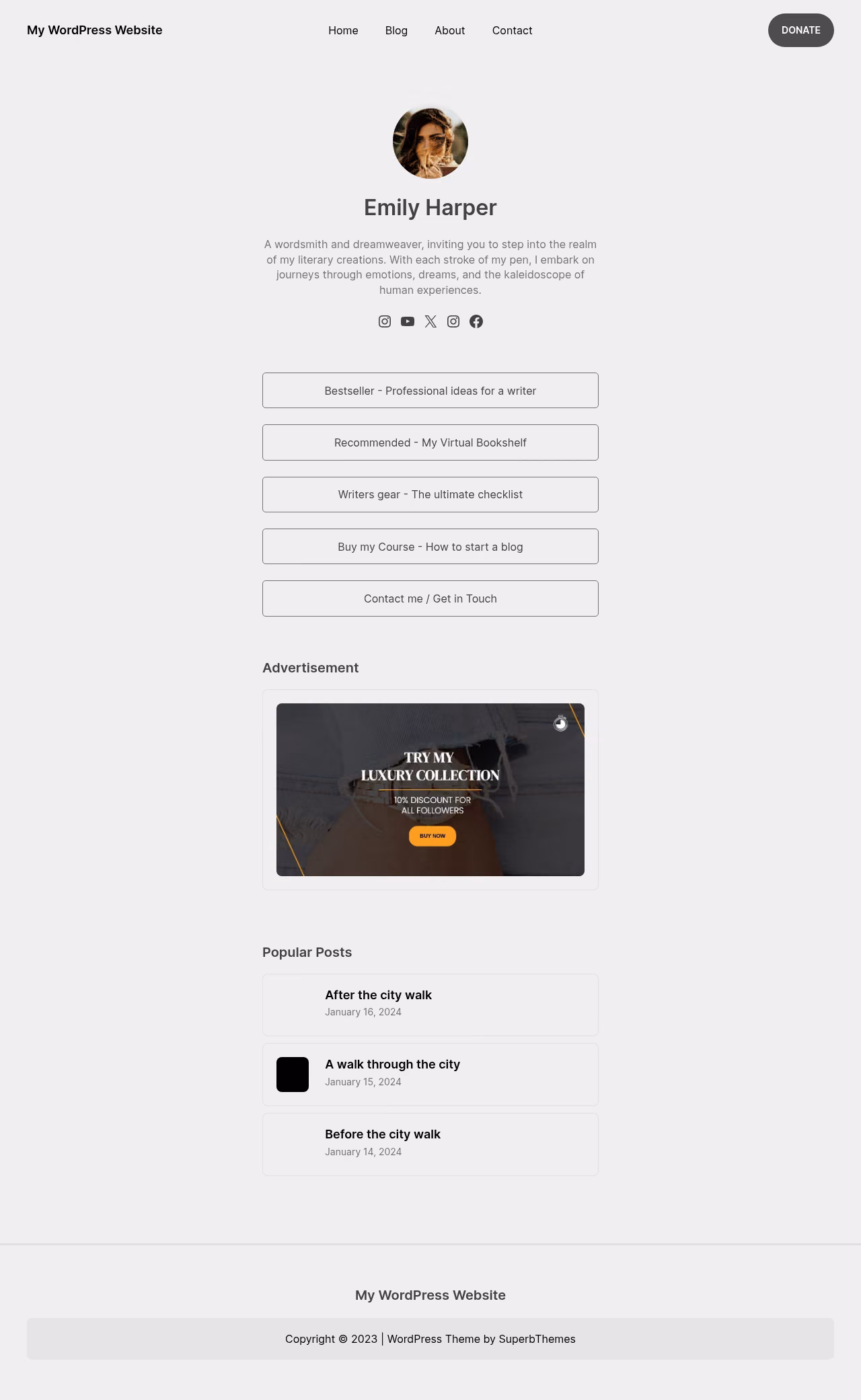 Link Folio home page, Drupal conversion by WordPal
