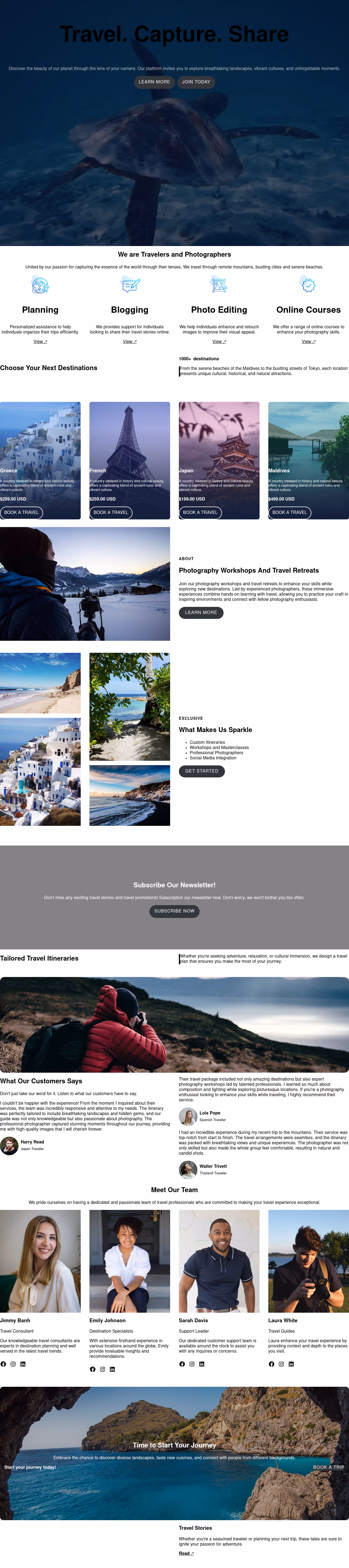 Nexal home page, WordPress original