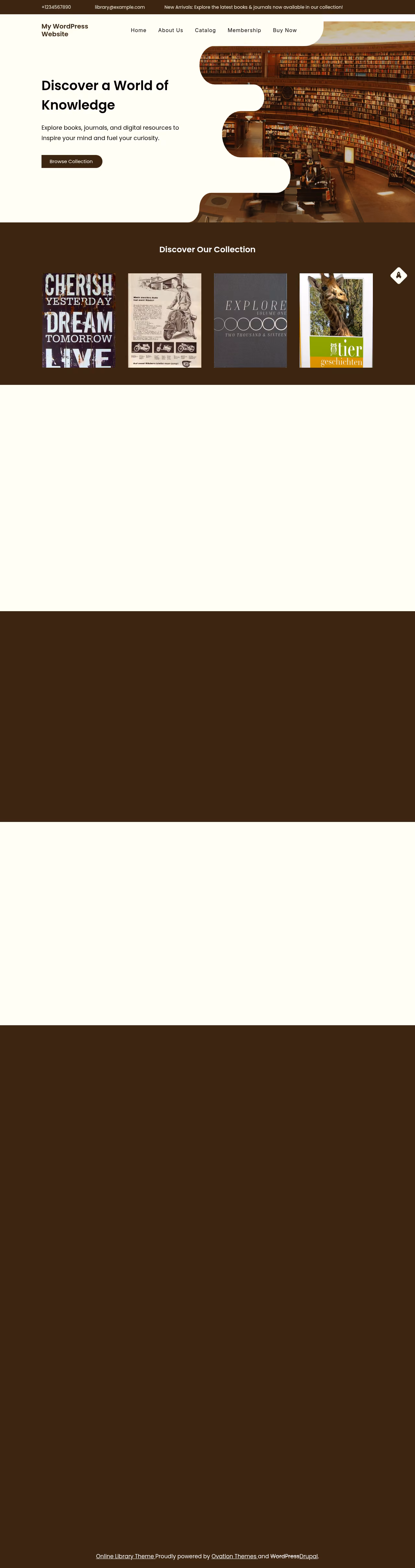 Online Library home page, Drupal conversion by WordPal