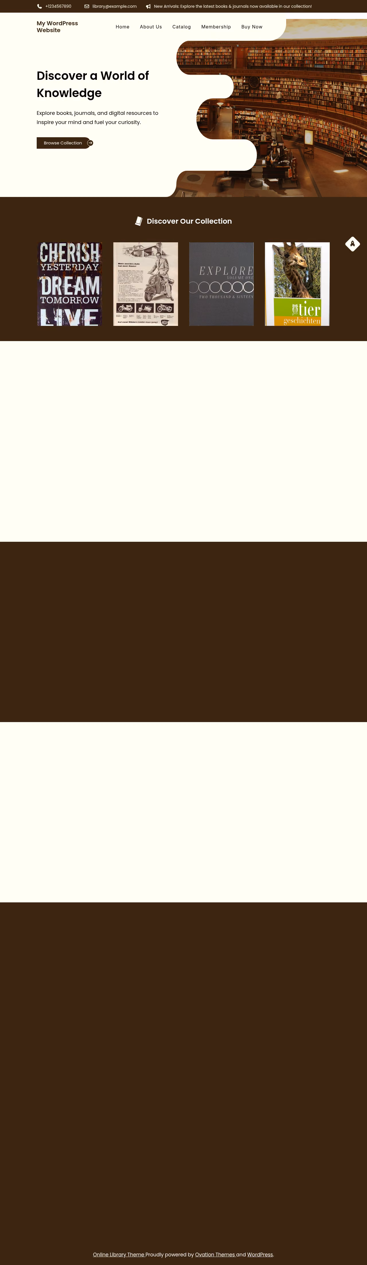 Online Library home page, WordPress original