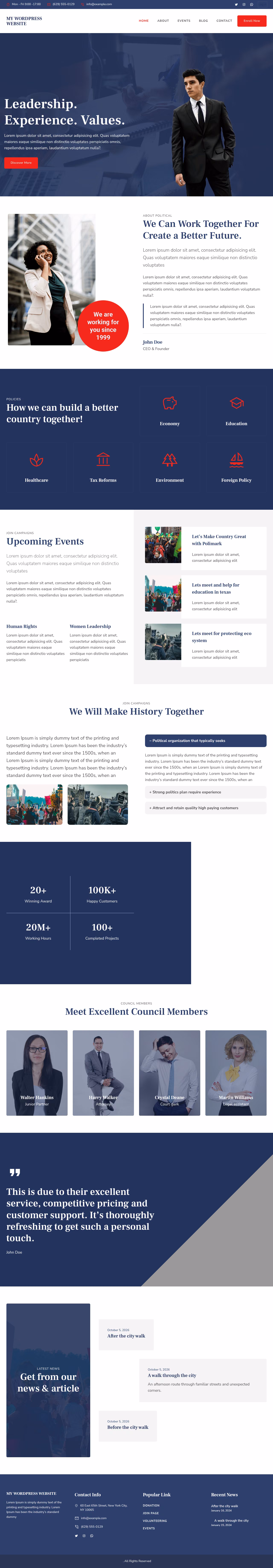 Patterns Political home page, Drupal conversion by WordPal
