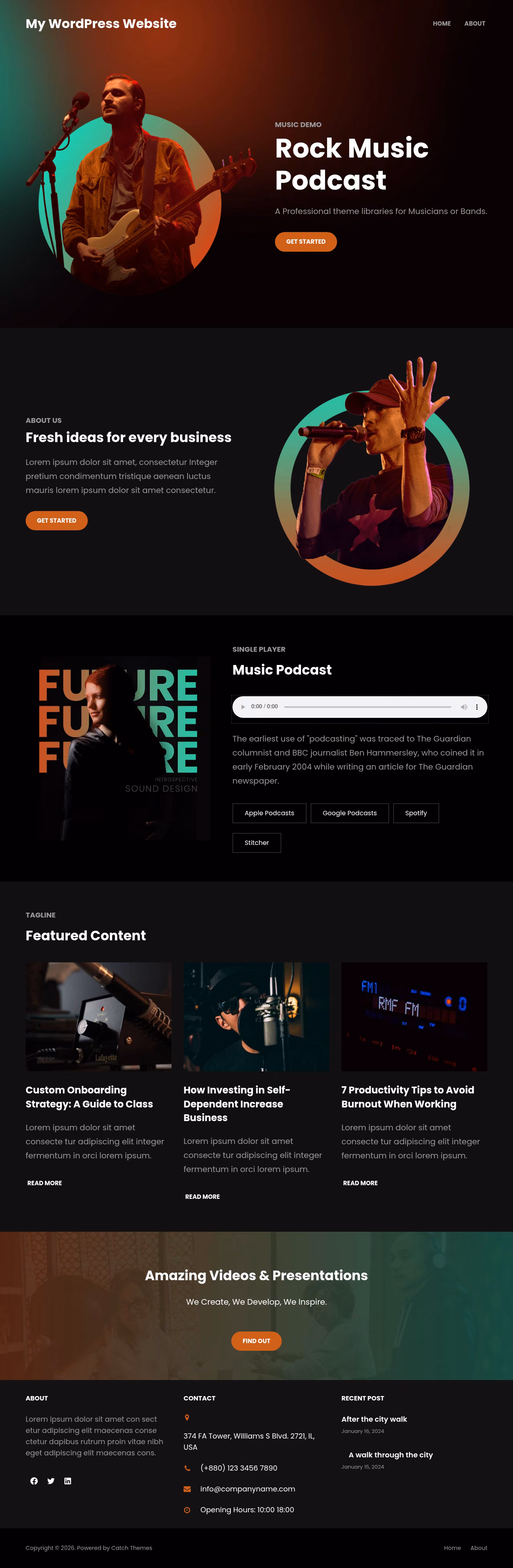 Pentatonic home page, Drupal conversion by WordPal