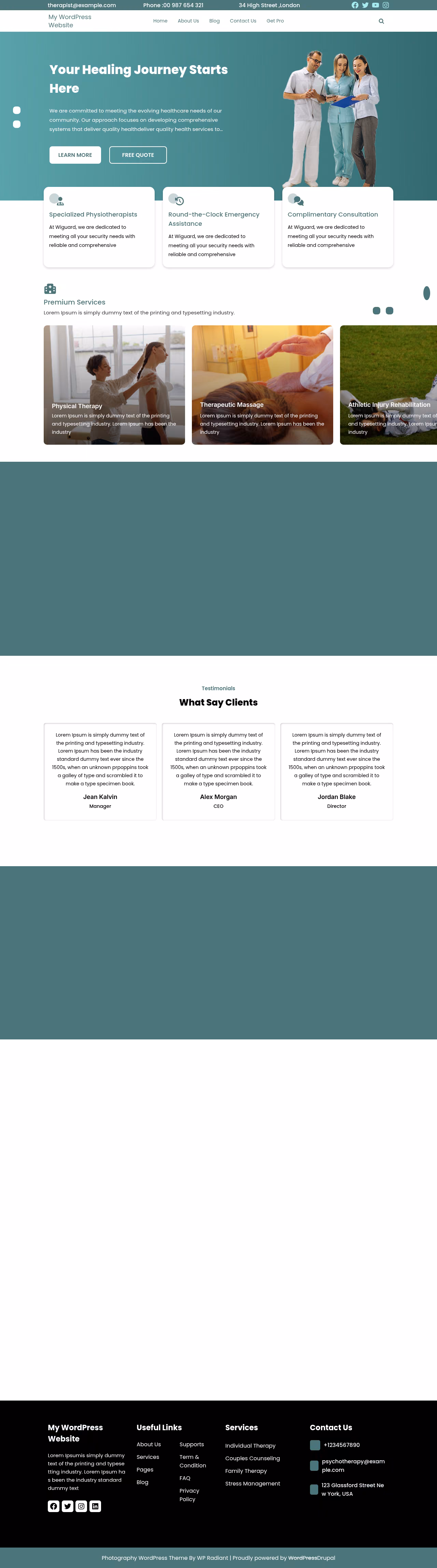Psychotherapy home page, Drupal conversion by WordPal
