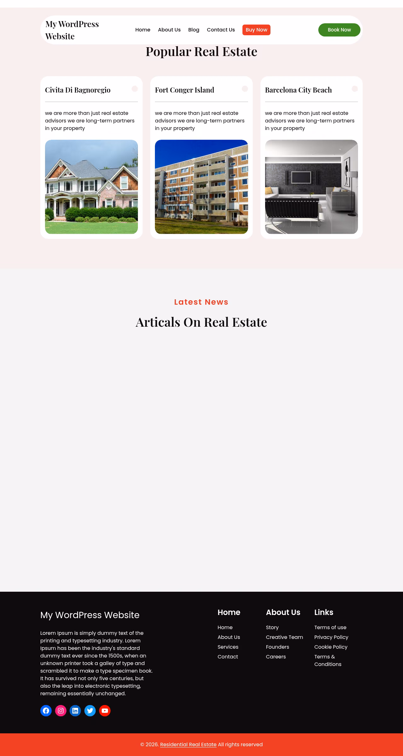 Residential Real Estate home page, Drupal conversion by WordPal