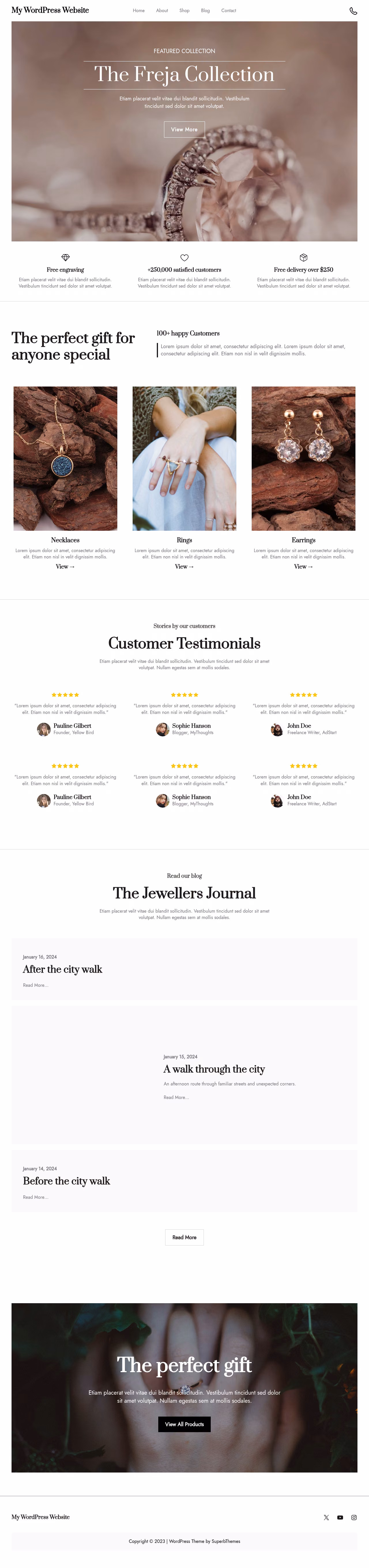 Ruby Ecommerce home page, WordPress original