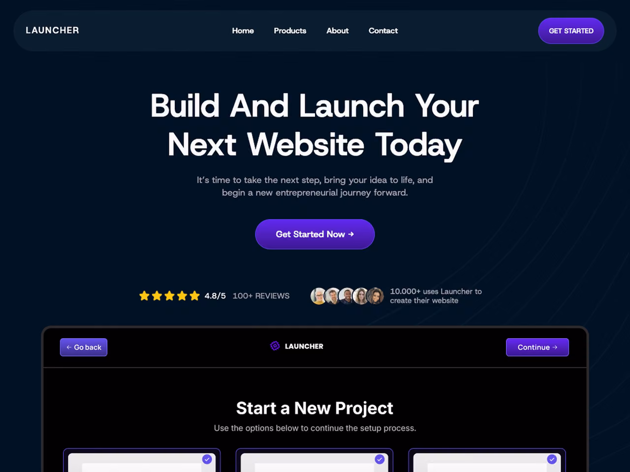 SaaS Startup home page, WordPress original