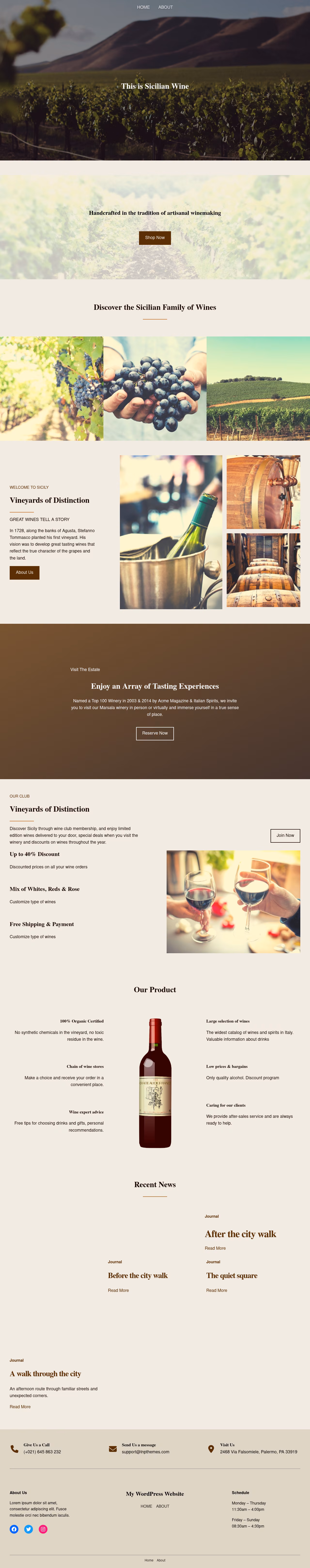 Sicily home page, Drupal conversion by WordPal
