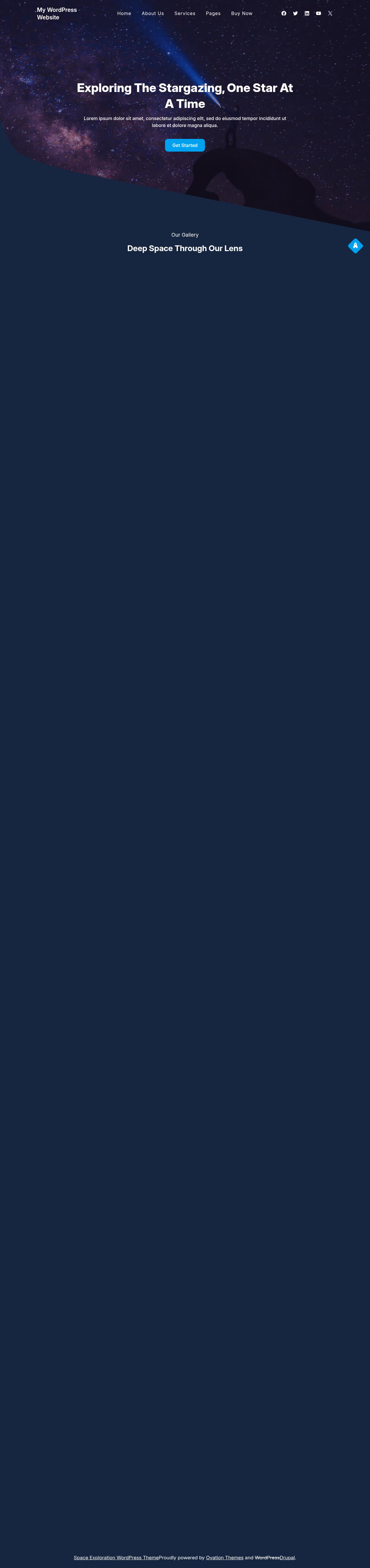 Space Exploration home page, Drupal conversion by WordPal