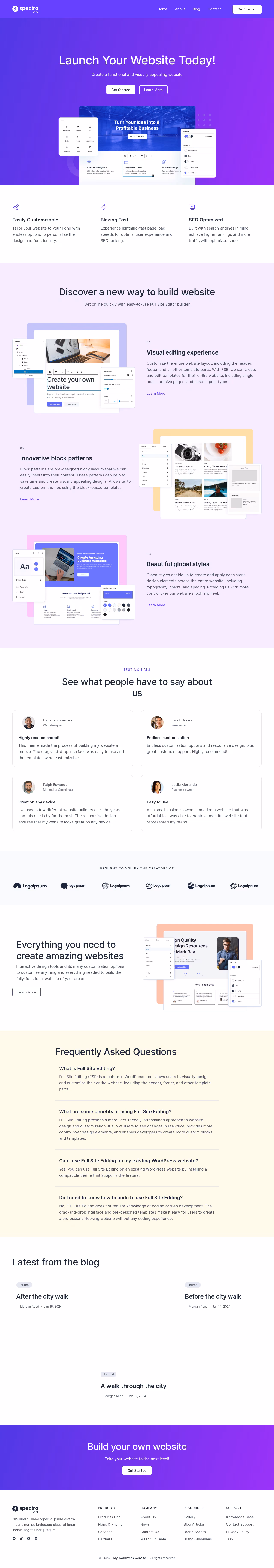 Spectra One home page, Drupal conversion by WordPal