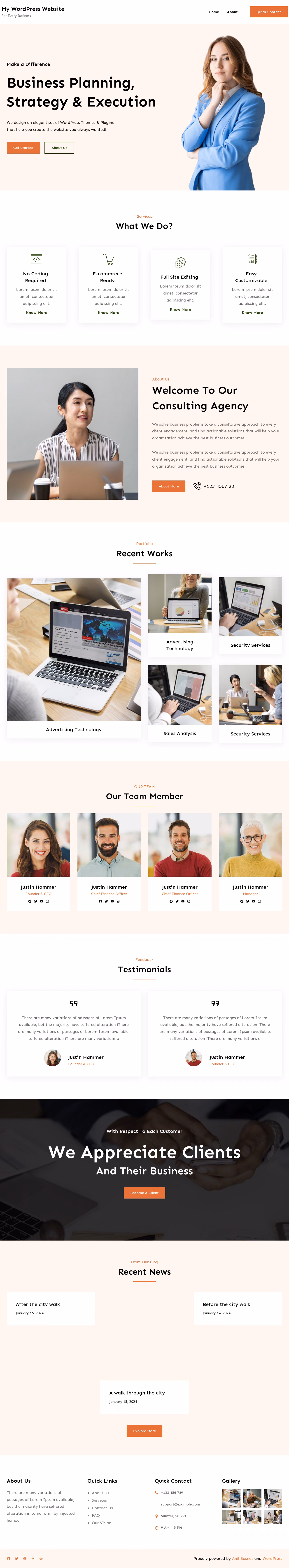 Starter Fse home page, WordPress original